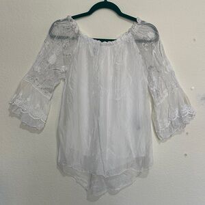 Chic White Lace Blouse for Women